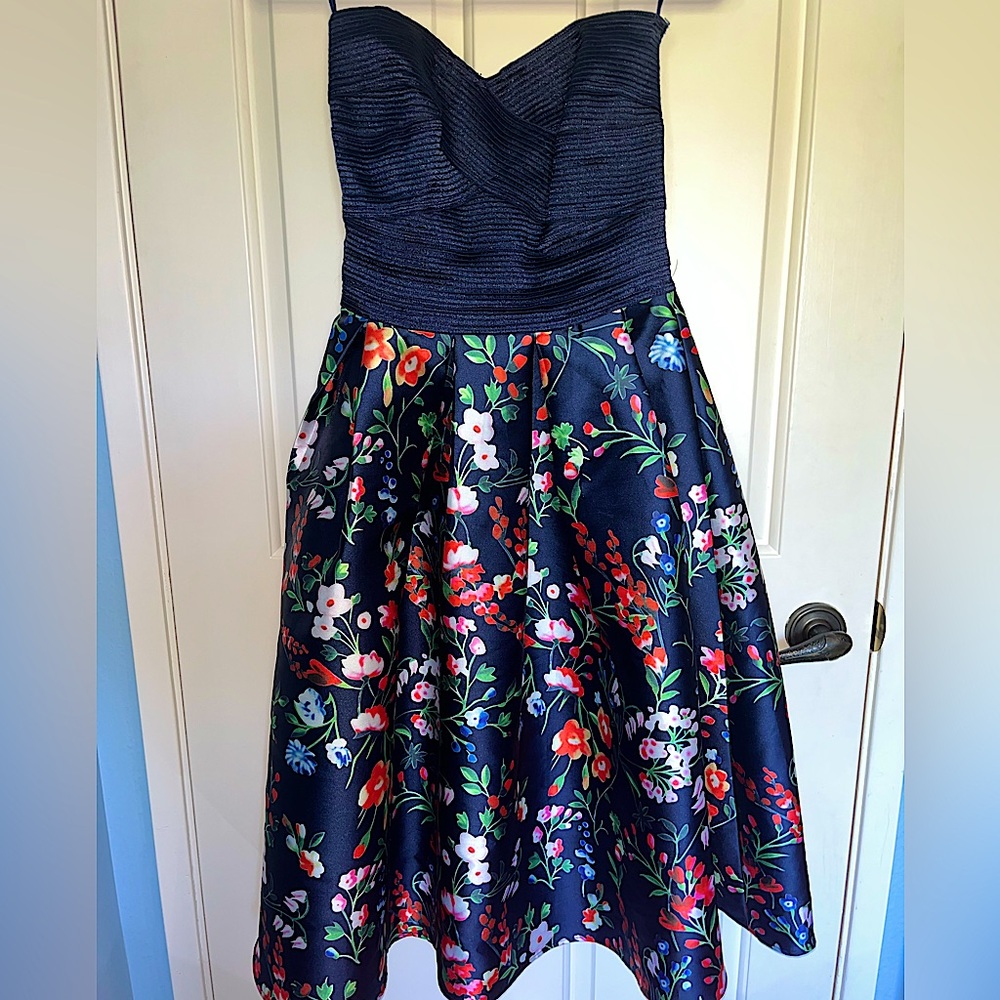 Floral strapless dress (Love Culture)